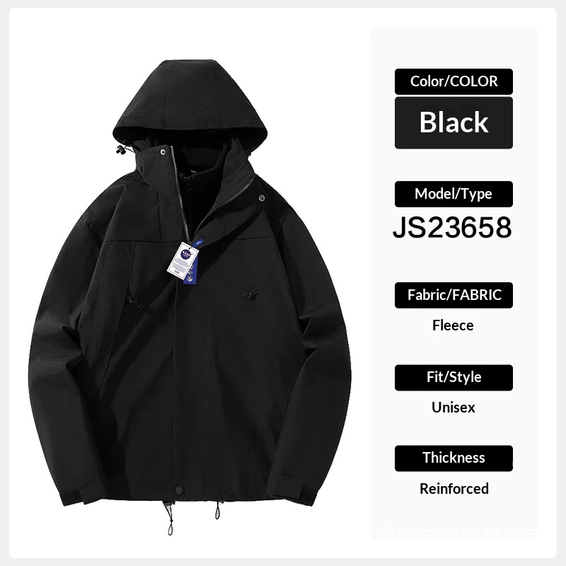 Black three-in-one - detachable