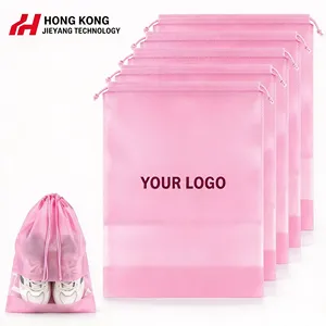 Sacs à chaussures de voyage durables en non-tissé de haute qualité, imperméables, portables, personnalisables avec cordon de serrage, logo personnalisé - Product Image 1