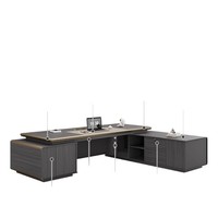 Bureau de direction de luxe personnalisé, chaise de PDG moderne, combinaison bureau et chaise pour directeur général, bureau simple en PVC pour usage commercial