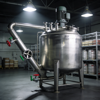 Cuve de mélange en acier inoxydable grande capacité avec agitateur supérieur jusqu'à 20 000 L