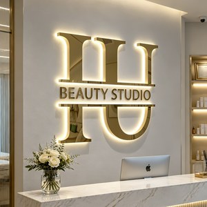Letrero Comercial Personalizado <span class=keywords><strong>de</strong></span> Acero Inoxidable con Logotipo <span class=keywords><strong>de</strong></span> Empresa, Letras <span class=keywords><strong>de</strong></span> Canal Iluminadas con Halo, Letrero <span class=keywords><strong>de</strong></span> Pared para Cafetería, Fabricante OEM LC - Product Image 2