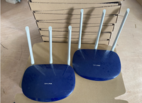Tp-link 886n-enrutador inteligente usado en casa, en inglés, tres antenas