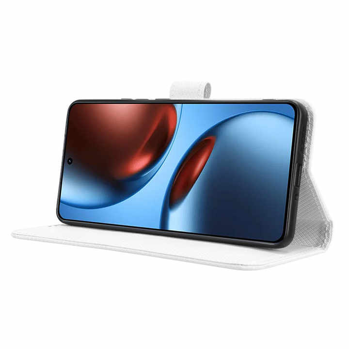 Luxury Wallet Diamond Pattern PU Leather Flip Phone Case For OPPO Realme GT7 5G