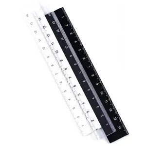 Großhandel Gerades Lineal Schreibwaren doppelseitige Linele weiß 15 cm Student Standard durchsichtiges Linele leicht tragbar