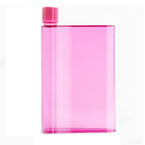 Bottiglia d'Acqua Piatta Quadrata A5 da 420ml, Bottiglie in Plastica a Forma di Quaderno, Borraccia Personalizzabile con Logo - Product Image 1