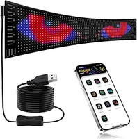 Affichage LED intérieur de voiture 16*96, affichage publicitaire RGB, contrôle par application, programmable, panneau de pixels LED matriciels