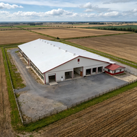 Nave Industrial de Estructura de Acero Abierta para Ventilación y Refrigeración Naturales, Almacén para Producción Industrial