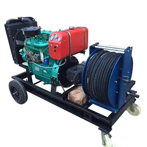 200bar 100LPM 41HP diesel engine Industrial Pump Factory workshop Community Sewer high pressure drain cleaning machine