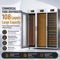 Deshidratador de Alimentos de Acero Inoxidable de 108 Capas, 9 Motores, Bajo Ruido, Apto para Secar Frutas, Verduras y Carne