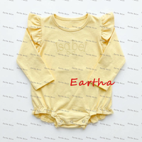 Combinaison pour bébé fille printemps 2027, manches longues, body à volants, 100% coton, combinaison à bulles pour bébé, ensemble cadeau de Pâques pour nouveau-né