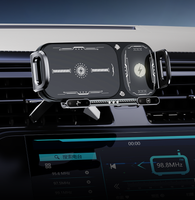 Chargeur de voiture sans fil Funxim Y5 pliable à double bobine 15W QC3.0 Type-C avec bras à verrouillage automatique et technologie anti-tremblement pour voitures électriques
