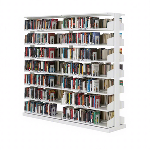Muebles de Biblioteca para Escuelas y Universidades, Estantería de Libros de Doble Cara, Estantería de Acero Laminado en Frío, Estantes Ajustables de 7 Niveles - Product Image 2