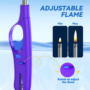Encendedor de llama abierta de largo alcance y resistente al viento - Encendedor de cocina para estufas de gas y herramienta multiusos para velas y barbacoas al por mayor - Product Image 3