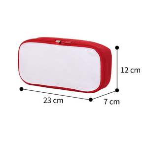 Nueva Llegada, Bolsa de Lápices de Lona Blanca para Sublimación, Bolsa de Maquillaje Cosmética con Impresión por Transferencia de Calor Personalizada, Regalo Promocional - Product Image 4