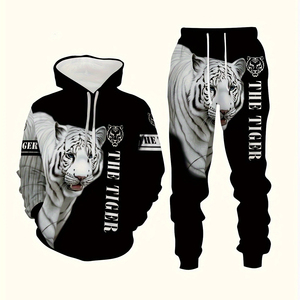 Ensembles de sweats à capuche et de survêtements pour hommes imprimés en 3D sur mesure - 100% polyester respirant, style streetwear - Product Image 6