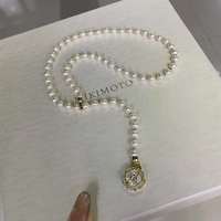 Collier long pour femme tendance, 50 cm, superbe camélia, forme de pomme de terre, perle Edison de qualité AAA, plaqué or