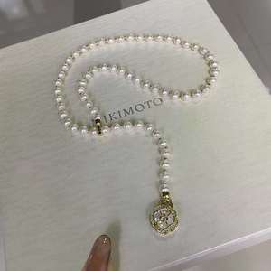 50cm Super Exquisite Camellia Fritillaria Potato Shape AAA Grade Edison Pearl Gold Plated Trendy Women's <strong>Long</strong> <strong>Necklace</strong> - Product Image 5