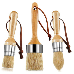 Pinceaux à peinture murale multi-usages légers en plastique à poils naturels pour le bricolage, le polissage, la craie, la cire et les pochoirs - Product Image 1