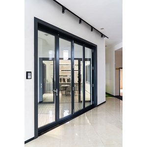 Normes de style américain NFRC Portes pliantes Conception Véranda étanche Double vitrage Aluminium Patio Bi Portes pliantes - Product Image 3