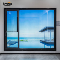 Sistema de Ventana Abatible de Aluminio Moderno de Gran Tamaño con Aislamiento Térmico y Mosquitera Invisible