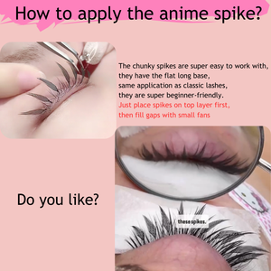Nhãn Hiệu Riêng Anime Gai Pre-Thực hiện Chunky Lash Gai Cuối Cùng Truyện Tranh Spire Lông Mi Mở Rộng Với BC/CD Curl - Product Image 5