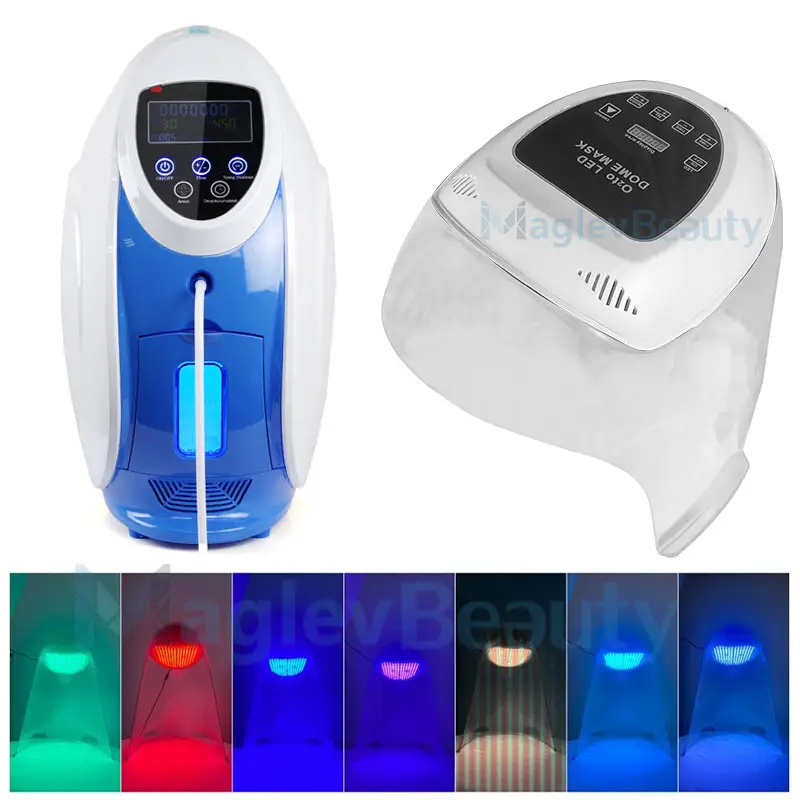 Korea Oxygenation Face Dome Led Face Oxygen Therapy Mask Dome O2toDerm Oxygen spray Jet Peel Oxigen Facial Machine Jet Derma