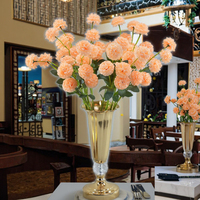 5 têtes de fleurs artificielles en soie, chrysanthème et pissenlit, modernes, imperméables, longue durée, 3-5, fête des mères, rentrée scolaire