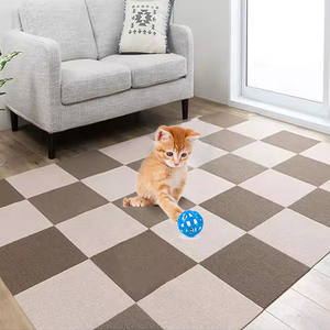 Venta caliente 30*30cm autoadhesivo respaldo gato rasguño piso Protector pegajoso mascota alfombra gato rascador Mat - Product Image 4