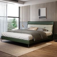 Lits en bois en tissu technologique en gros, sans lavage, 1,8 m, 1,5 m, lit double, moderne, simple, lit de mariage, dossier haut, ensemble de meubles de chambre à coucher