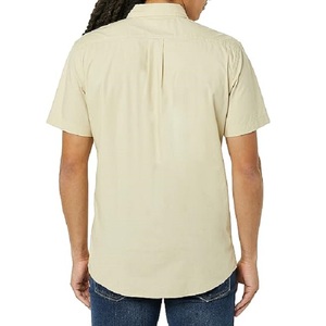 Trực Tiếp Bd Xuất Khẩu Chất Lượng Người Đàn Ông Của Kaki Rắn Ngắn Sve Mỏng Phù Hợp Với Safari Áo Sơ Mi Mùa Xuân Bông Trang Phục Với Túi Cổ Phiếu Rất Nhiều Có Sẵn - Product Image 2