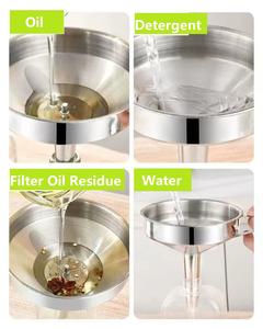 304 aço inoxidável Funil Com destacável Filtro Cozinha Ferramentas Funis 316 Food Grade Big Boca Funil Líquido com Filtro - Product Image 4