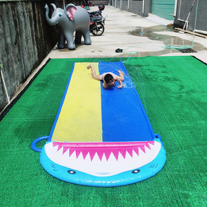 Hc Inflatable Shark Water Slide 100-500kg Spray Water For Children Outdoor Play - Product Image 3