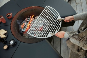 Outdoor Smokeless Corten Metal Round <b>Fire</b> <b>Pit</b> <b>Table</b> With Seats GF01 Outdoor <b>Fire</b> <b>Pit</b> GF01 - Product Image 2