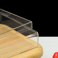 Boîte d'Emballage Personnalisée pour Desserts en Acrylique, Grande, Plate et Transparente, Conteneur à Tiramisu pour Sushi, Bonbons, Gâteaux et Chocolats