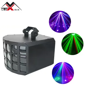 Three layers butterfly led wash laser beam stage equipment 4 in 1 rgbw bar disco Stage Effect Led derby light
