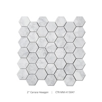 Centurymosaic Prix de gros Carreau de mosaïque en marbre hexagone blanc pour fabricant de sol de salle de bain