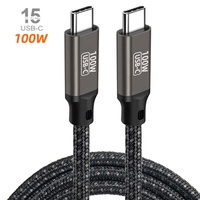 Kabel isi daya Cepat tipe-c, 100W kompatibel dengan iP15Pro USB C ke Transfer Data Tipe C PD 3.0 untuk MacBook