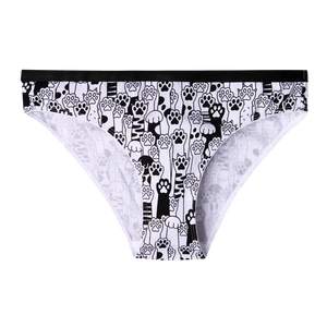 Của phụ nữ hài hước dễ thương hải ly đồ họa đàn hồi eo quần lót giữa Polyester cộng với kích thước ngọt ngào in mẫu - Product Image 2
