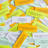 Cartes de Prière Chrétiennes Quotidiennes avec Versets Bibliques Personnalisés, Emballage en Boîte en Papier Écologique, Faible MOQ