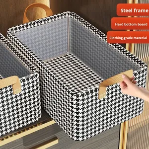 <strong>Wardrobe</strong> Clothes Organizer Foldable Storage <strong>Box</strong> With Handle Jeans Pants Drawer Organizer Fabric Dustproof Large Capacity Home - Product Image 4