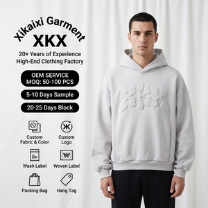 Vente Flash : Sweat à Capuche Homme 100% Coton 480 GSM avec Fermeture Éclair, Coupe Boxy, Effet Délavé Acide, Style Rétro Vintage, Uni, Patchwork, Surdimensionné - Product Image 1