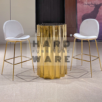 Table de bar commerciale moderne en acier inoxydable pour événements