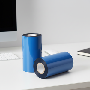 Thermal Transfer Ribbon Black Resin 55mm x 300m Ink Outside 1 Inch Core For Label Printing - Product Image 1