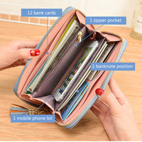 Nouveau design de gland gaufrage femmes en cuir PU Long portefeuille créatif pour dames luxe mode porte-monnaie