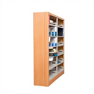 Modern Design <b>Book</b> Shelf Stainless Steel Bookcase and Racks for School <b>Library</b> Furniture with Back Freestanding Rectangular - Product Image 3
