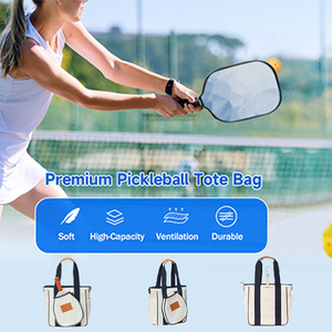 Sac de sport unisexe personnalisé pour raquette de tennis, léger et pliable, avec doublure en toile et PU, fermeture éclair, doublure en nylon pour balles - Product Image 6