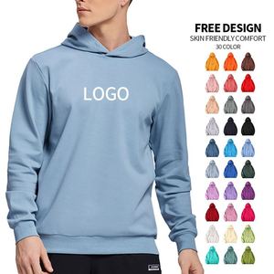 เสื้อฮู้ดดี้ผู้ชายไซส์ใหญ่คุณภาพสูงแบบ OEM ผ้าฝ้าย ยูนิเซ็กส์ สำหรับฤดูหนาว พิมพ์ลายโลโก้ 3 มิติแบบพัฟโฟมตามสั่ง เสื้อฮู้ดดี้แบบสวมหัวสำหรับผู้ชาย - Product Image 3