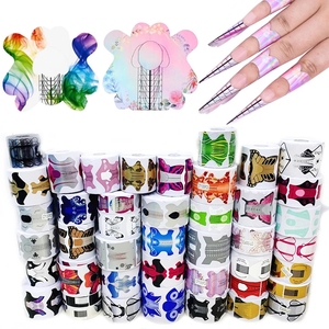 100pcs/300pcs/500pcs/cuộn Acrylic Gel đánh bóng tip nhựa Nail Art mở rộng sản phẩm Nail form công cụ nhôm Nails giấy - Product Image 6