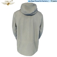 Veste d'hiver classique pour homme en laine peignée unie, coupe ample, avec fermeture éclair sur le devant et capuche doublée à carreaux