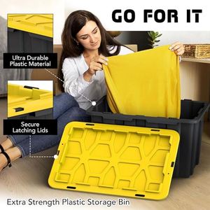 17 Gallon <b>Plastic</b> <b>Storage</b> <b>Bin</b> Tote Organizing Container with Ultra Durable Secure Latching Lids - Product Image 3